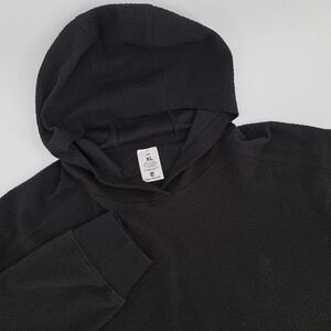 Born Primitive Pullover Hoodie Mens XL Cotton Blend Black Textured Waffle Knit